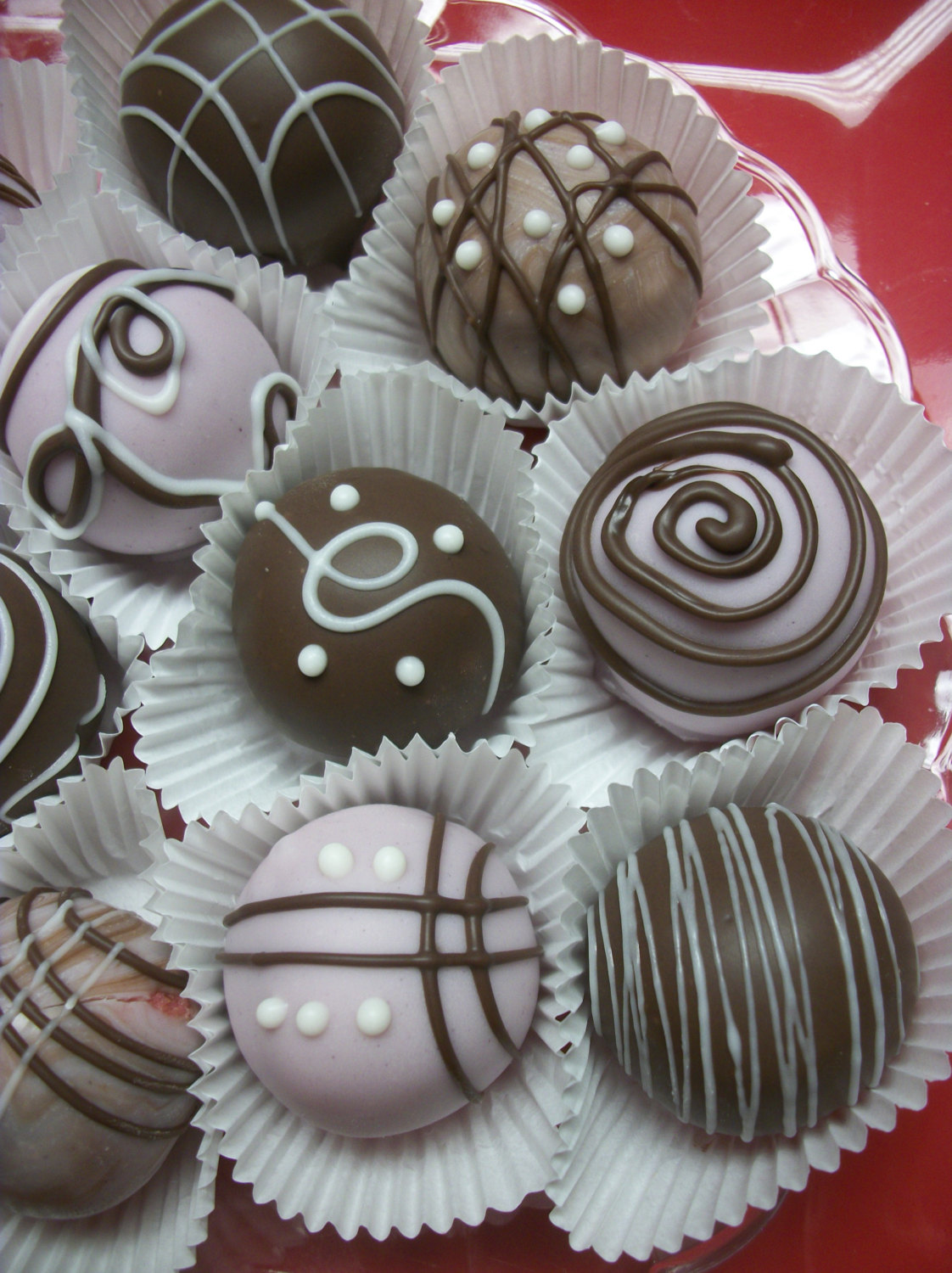 Cake Balls Lavender Chocolate colored Coated 12 pieces